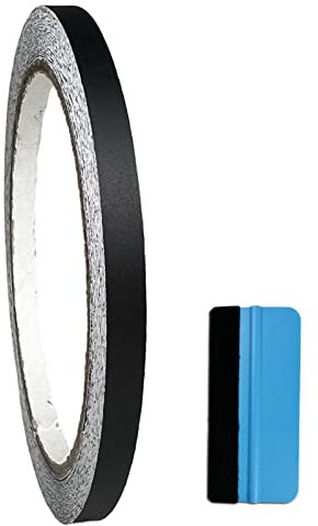 NewL - Rotolo di nastro adesivo in vinile, colore nero opaco