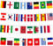 SHATCHI 10m/33ft Fabric Bunting Qatar 2022 FIFA World Cup With 32 Teams National Flags Football Soccer Sports Event Banner Party Decorations