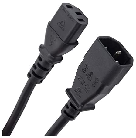 Mytlp IEC Extension Cable Male C14 to Female C13 MainCore 1.8m Power Extension Cable Kettle UPS Lead Cord