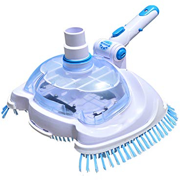 FIYSON Poolreinigung Bodensauger Pool Vakuumkopf Poolsauger Transparente Manuelle Saugmaschine Bodensauger mit seitlichen Bürsten Reinigungsbürste Für Pool Spa Reinigungs Und Wartungswerkzeuge
