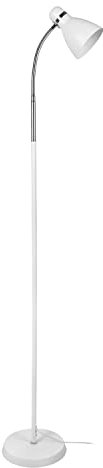 BEL AIR HOME - Lampadaire de salon Megara - Métal orientable - 1xE-27 - Hauteur 155cm - Finitions blanc, noir, argenté - Lampadaire design salon, lampe led sur pied - Blanc, Métal