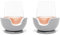 VoChill Stemless Wine Glass Chiller | Keep the Chill In Your Glass | Made In USA | Separable & Refreezable Chill Cradle | Actively Chills Stemless Glassware | Stone, Pair Stemless