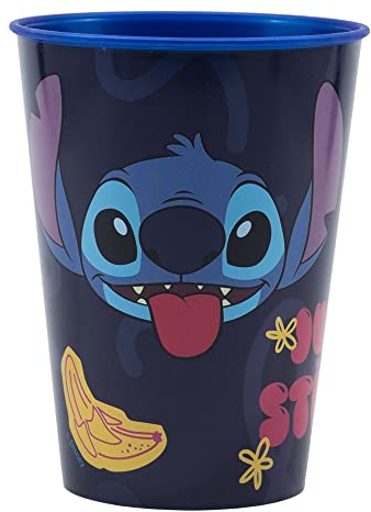 GOBELET RÉUTILISABLE POUR ENFANTS EN PLASTIQUE SANS BPA 260 ML | STITCH PALMS