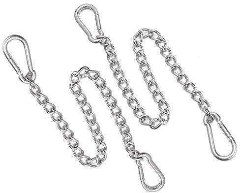 Ghulumn Halskette mit Karabiner-Anhänger, 2 Stück, aus Edelstahl, , für Boxsäcke, Hängematte, Schaukel, Tasche