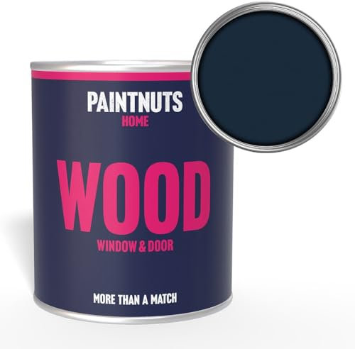 PaintNuts Wood Window & Door Paint - RAL-5011 - STEEL BLUE Gloss 1 Litre Tin
