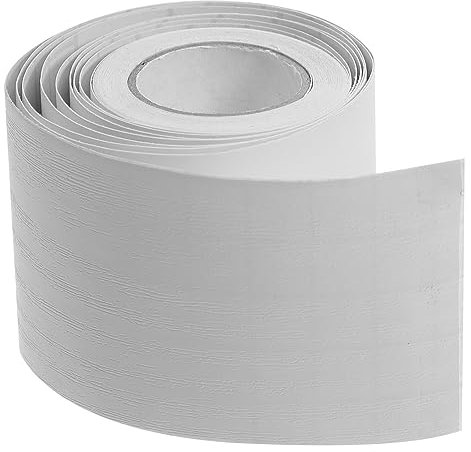 ULTECHNOVO Battiscopa Autoadesivo, Nastro Sigillante con Striscia di Chiusura in PVC 5M x 5 cm, Striscia Adesiva Flessibile per Modanatura della Parete Decorativa per Cucina Bagno