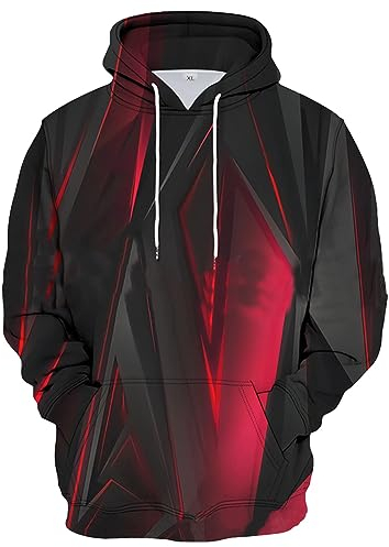 Poloshirt Herren Hoodie Damen Oversize Herren Pullover Kapuzenjacke Herren T-Shirts Für Herren Pullover & Strickjacken Für Herren Poloshirts Für Herren Hoodie Kompressionsshirt Herren(1-Red,5XL)