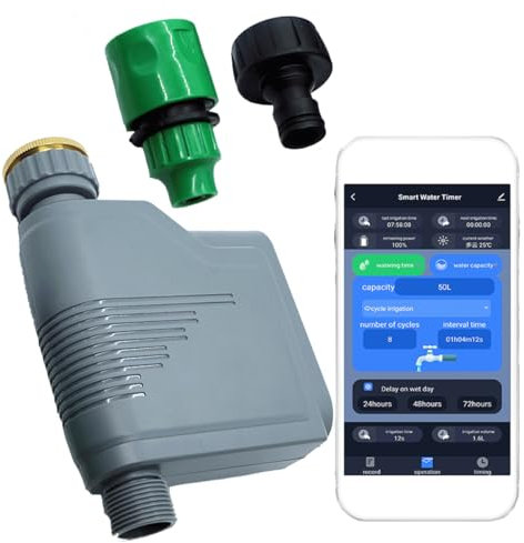 SPORTARC Timer di irrigazione intelligente per Tuya per Zigbee, dispositivo di irrigazione automatico per giardinaggio regolatore di flusso dell'acqua, Q6P9NC3K0K91I6VO74Z3R9VOVMH10