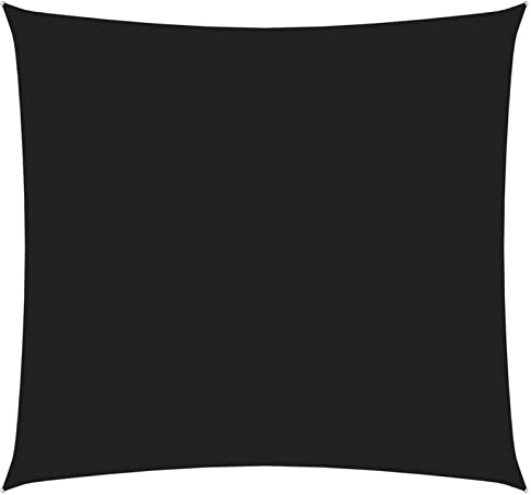 Rantry Sonnensegel, quadratisch, Oxford-Gewebe, schwarz, 4 x 4 m, Sonnensegel, wasserdicht, winddicht, UV-Schutz, für Terrasse, Garten, Outdoor, Terrasse