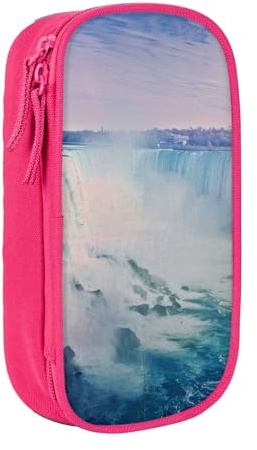 LRHCNZDCP Niagara Falls Bedrucktes Federmäppchen, Schwarz, Niedliches Federmäppchen, Stiftebox, Stiftetasche für Schule, Büro, rose, Einheitsgröße, Schulranzen