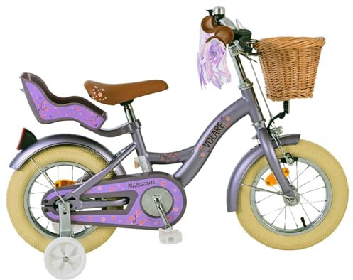 Volare Blossom Kinderfahrrad - Mädchen - 12 Zoll - Lila