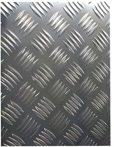 TIHONORI Aluminium Diamantplatte Schwerlast - rutschfeste Trittplatte aus Aluminium, Perfekt für Böden, Garagen, LKW, Anhänger und DIY-Projekte,300mm*300mm*3mm