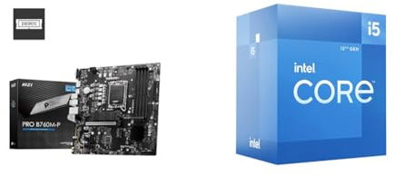 MSI Pro B760M-P - Placa Base Micro-ATX + Intel Procesador Core i5-12400 de 12ª generación, i5 12400
