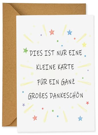 Joytsvme Dankeschön Karte Geschenke - 1 PC Dankeskarten mit Umschlag, Danke Karte Geschenk für Erzieherin, Frauen, Männer, Kollege