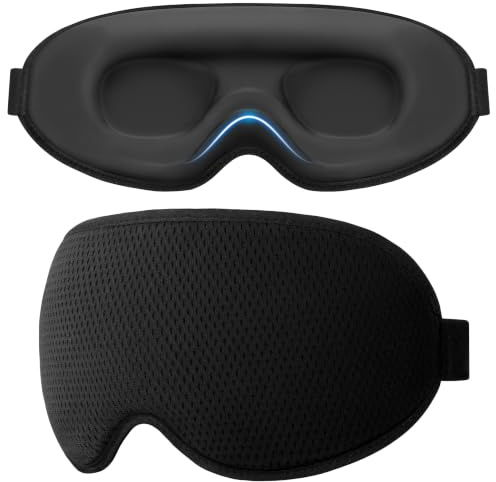 Gritin 100% Blackout Sleep Eye Masks for Sleeping-Ultra Soft Comfortable