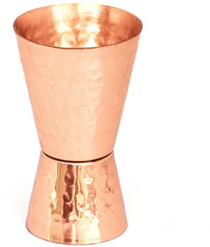 100% cuivre Mesureur – martelé etVintage au votre Moscow Mule en cuivre Tasses – 28,3 gram/56,7 gram Doseur Mesureur pour votre Cocktail mélanger. (1)