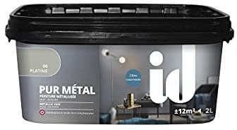 Peinture décorative PUR METAL 2L PLATINE - ID Paris
