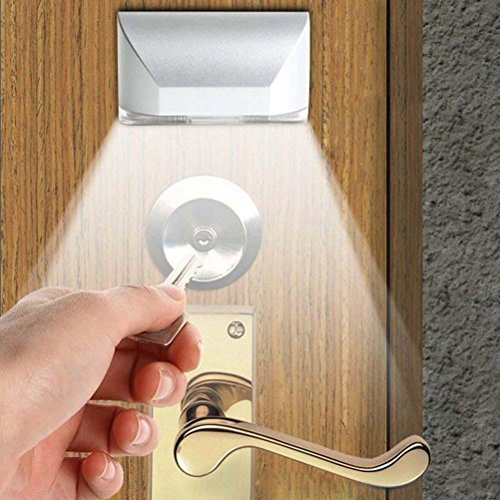 LEDMOMO Keyhole Light Lamp, IR Wireless Auto Sensor Motion Detector Door Keyhole 4 LED Light Lamp
