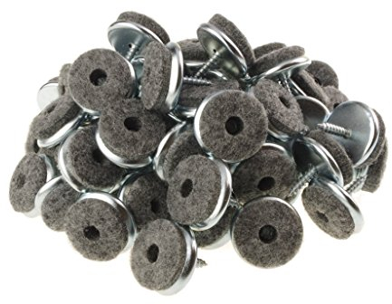 Trevendo® 100 Stück Filzgleiter zum schrauben Ø 20 mm