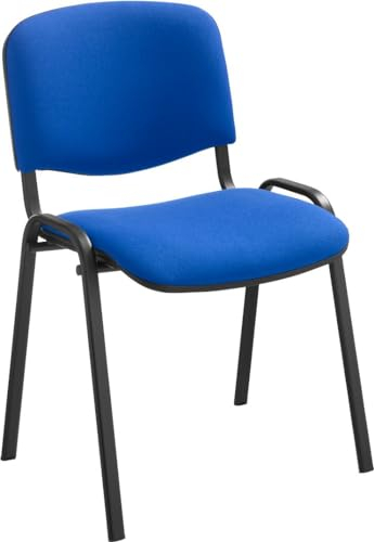Nowy Styl Stapelstuhl ISO Basic ohne Armlehnen, Verschiedene Gestellfarben (Blau, Gestell: Schwarz)