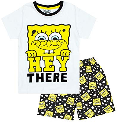 SPONGEBOB SQUAREPANTS Boy's Short Cotton Pyjamas Combo Multicoloured