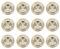 33cm Plastic Christmas Charger Plates (Gold - Starburst, 12)