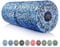 BODYMATE Faszienrolle Care Mittel-Hart mit umlaufender Rille zu Wirbelsäulen-Entlastung mit E-Book - Schwarz/Blau 35x14cm