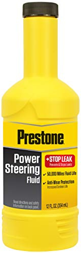 Prestone AS262-12PK Power Steering Fluid with Stop Leak - 12 oz, (Pack of 12) , Yellow