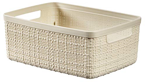 Curver, Paniere Jute Rectangulaire 5 L, Beige, 100% Recyclé 245370