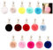 XLKJ 15 Pièce Porte Clé Pompon Pendentif pour Sac à Main/Voiture/Téléphone/Mariage/Pochette
