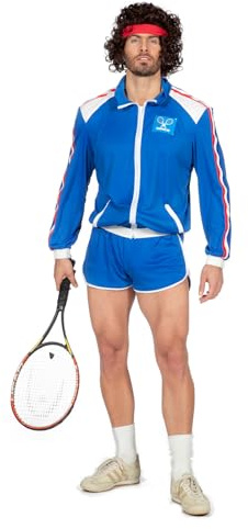 WILBERS & WILBERS 5160 - Tenue de tennis des années 80, short et veste, costume de carnaval pour hommes