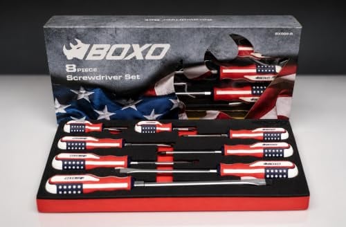 BOXO Limited Edition 8-Piece American Flag Handle Screwdriver Set