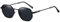 H HELMUT JUST Sonnenbrille Polarisiert Herren Damen Gothic Rund Eckig Retro Schmal Vintage Brille mit Kleinem Metallrahmen Schwarze Unisex