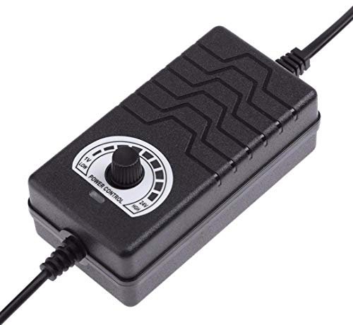 Regelbares 1-24V Schalt Netzteil, Power Adapter mit Geprüftem Material, Netzteil für LED Leuchten/Elektrische Lüfter/Mikrobohrgeräte/Digitale Geräte/Mobile DVDs usw(EU-Stecker)