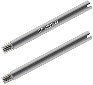 Masar RX Watch Bracelet Link Screws – Schrauben für Uhrenarmbänder aus Edelstahl Band, D Ø 1.4 - L 10mm - S Ø 1.4mm