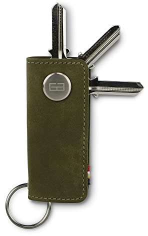 GARZINI Key Organizer Leder, Schlüsselanhänger Auto mit Schlüsselring, Etui aus echtem Leder für 7 Schlüssel, Herren Geschenk in eleganter Verpackung
