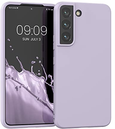 kwmobile Hülle für Samsung Galaxy S22 TPU Case - Handyhülle unterstützt kabelloses Laden, Flexible Schutzhülle, gummiertes Cover in Lavendel