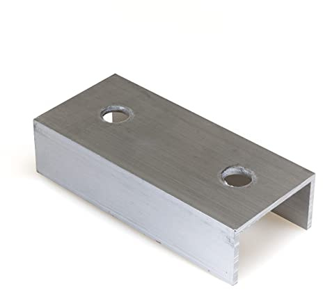 NAKA Aluminium C-Profilverbinder PV Solarpanelen 4 Stück | Photovoltaik Solarmodul Schienenverbinder zur Montage von Aluminiumprofilen | Photovoltaik Montageschiene Zubehör 45 x 25 x 100 mm