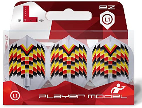 L-Style Gabriel Clemens EZ Flights von Thor-Sports (1 Set (3 Flights) EZ L1, ver.2 Ltd Gabriel Clemens Clear White)