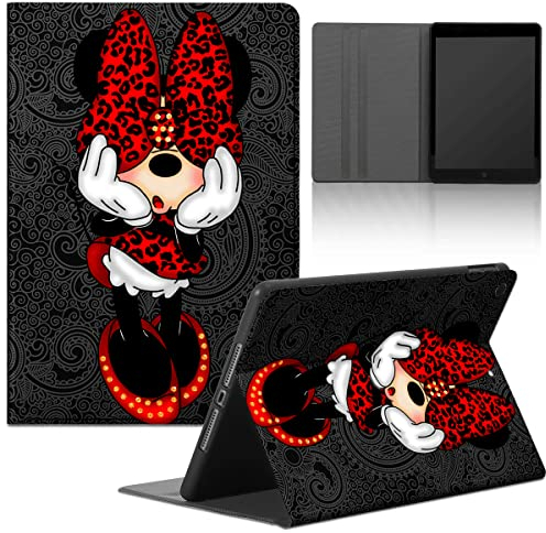 Tablet Hülle für iPad 9/8/7 10,2, Modell 2021/2020/2019, 9./8./7. Generation, SchutzHülle mit Cute Muster Slim Halten Sie vorne Case PU Leder Flip TPU Stoßfest Verstellbar Ständer Tablet Folio, 02