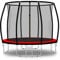 Baunsal® Trampolin Outdoor Ø 305 cm (FGIS) rot Komplettset Sprungmatte mit Netz und Leiter Gartentrampolin Outdoor Spielzeug Kinder Trampolin Kinder Outdoor Spielzeug Garten