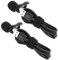 Mini Lavalier Microphone, 2pcs Mini USB Collar Clip-on Microphone for Interview/Recording/Speech, Omnidirectional Mini Condenser Microphone