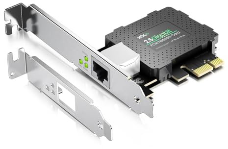 HCX Tylogy Carte Réseau Ethernet 2.5Gb PCIe, Bande passante Ultra-Rapide, Puce RTL8125B, Compatible Windows 10/11 et Linux/Vmware
