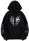DeaAmyGline Kapuzenpullover Damen Gothic - Y2K Hoodie Zip Up Sweatshirt mit Kapuze Tasche Spinnennetz Herzen Drucken Hooded Pullover Warm Sweatjacke Kapuzenjacke Hoodies für Frauen Teenager Mädchen