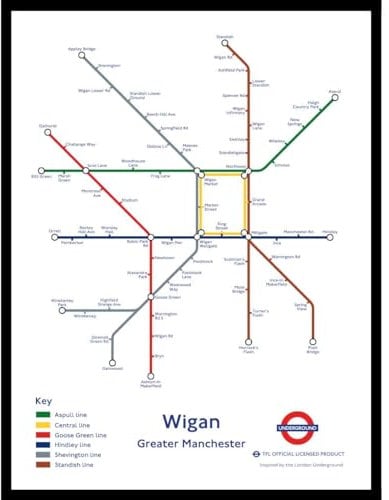 The Happy Puzzle Company - Wigan Underground Jigsaw Map 1000 Pieces - Jigsaw Puzzles for Adults 1000. This is an official Transport For London licenced product.