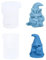Xidmold 2 Stück Ostern Wichtel Kerzeform Seifenform 3D Ei Karotte Zwerge Silikonform für Fondant, Seife, Sojawachs Kerzen, Figur, Gips, Epoxidharz, Handwerk