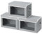 Homsorout Storage Boxes with Lids - 3 Packs Fabric Wardrobe Bins Clothes Organisers Foldable Baskets for Books, Closet, Shelf, Bedroom - Grey and White