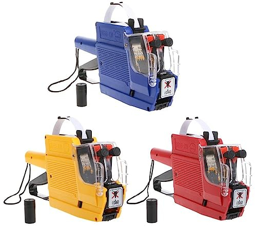 MX-6600 10-stelliges Zweizeiliges Preisschild Etikettiergerät Mit 2 Zeilen Für Preisschilder Einzelhandel Anzeigewerkzeug + Tintenroller Tagger Für Kleidung Mit Etiketten