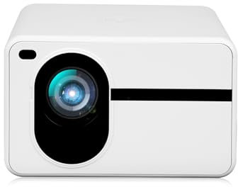 Beamer mit 5G WiFi Bluetooth, Mini Beamer Full HD Native 1080P, tragbar, 4K Heimkino, 18000 Lumen, kompatibel mit iPhone/Android/HDMI/USB/PS5/TV (Beige)