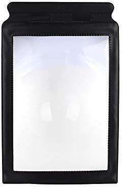 Extra Große Lupe Im A4-Format, A4-Vollseiten-3X-Lupe, Große Lupe mit Schwarzem Vinylrahmen, Flexible Buchlesehilfe aus Kunststoff Zum Lesen